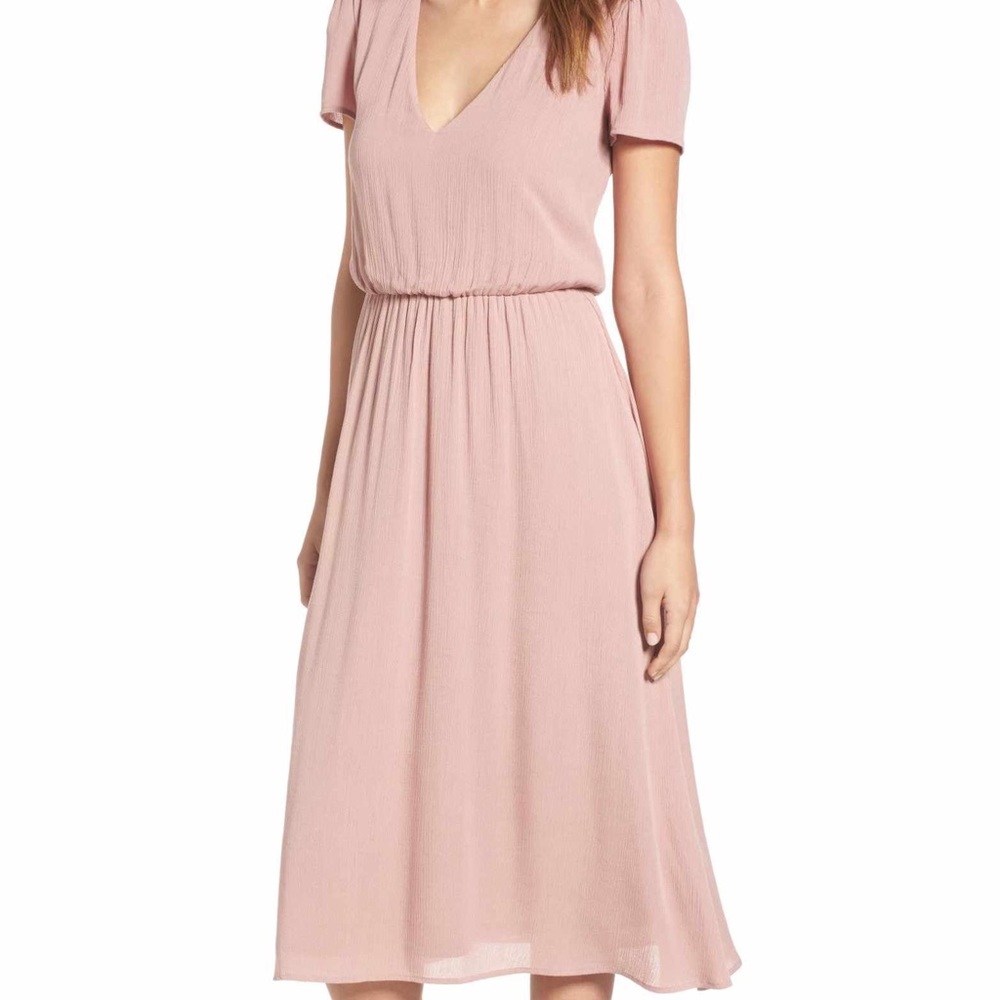 Wayf Blouson Midi Dress